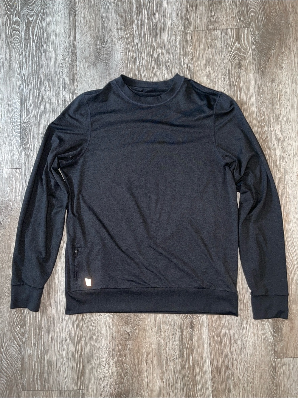 Vuori Ponto Performance Crew gray black Size Medium long sleeve top